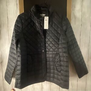 REBECCA MINKOFF Box Quilted Jacket New Black Puffer Medium NWT Mfg $228